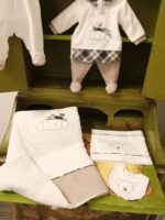 Bavetta Soffice Orsetto Bavetta per neonato in cotone piquet con ricamo orsetto e bordo a quadri - Made in Italy Made in Italy Nursery Lista Nascita Nascita Lui Idea Regalo Corredino