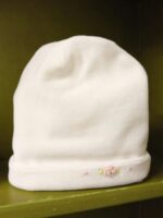 Cappellino neonata Ricami da Sogno Cappellino per neonata in ciniglia con rosellina ricamata a mano - Teto&Tatta Made in Italy Nascita Lei Nursery Lista Nascita Idea Regalo Corredino