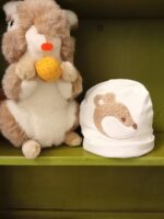 Cappellino Scoiatttolo Cappellino neonato con decoro Scoiattolo Teddy - Fodera 100% cotone - Teto&Tatta Made in Italy Made in Italy Lista Nascita Scoiattolo Nascita Lui Idea Regalo Corredino