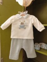 Completo due pezzi neonato Dolci Coccole Completo invernale neonato Teto&Tatta: maglia con colletto jacquard e pantalone foderato Made in Italy Lista Nascita Nascita Lui Idea Regalo Corredino