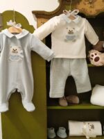 Completo due pezzi neonato Dolci Coccole Completo invernale neonato Teto&Tatta: maglia con colletto jacquard e pantalone foderato Made in Italy Lista Nascita Nascita Lui Idea Regalo Corredino