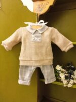 Completo due pezzi neonato Nocciolino Completo neonato maglia e pantaloncino in caldo cotone - Teto&Tatta Made in Italy Made in Italy Nascita Lui