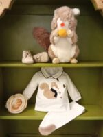 Completo due pezzi neonato Scoiattolo Completo due pezzi neonato in ciniglia con Scoiattolo Teddy - Maglia e ghettina morbida - Teto&Tatta Made in Italy Nursery Lista Nascita Scoiattolo Nascita Lui Idea Regalo Corredino