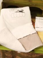 Copertina culla Soffice Orsetto Morbida copertina neonato in ciniglia con decoro Soffice Orsetto - Fodera bouclé Made in Italy Nursery Lista Nascita Nascita Lui Idea Regalo Corredino