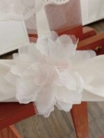 Fascia Fiocco di Latte Fascia neonata Fiocco di Latte con decoro in tulle - Eleganza per cerimonie Made in Italy Nascita Lei Accessori Cerimonia