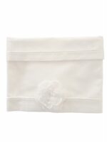 Lenzuolino culla Nuvola Set lenzuolino culla 3 pezzi in cotone con fiore in tulle - Eleganza Made in Italy Made in Italy Nascita Lei Nursery Lista Nascita Idea Regalo Corredino