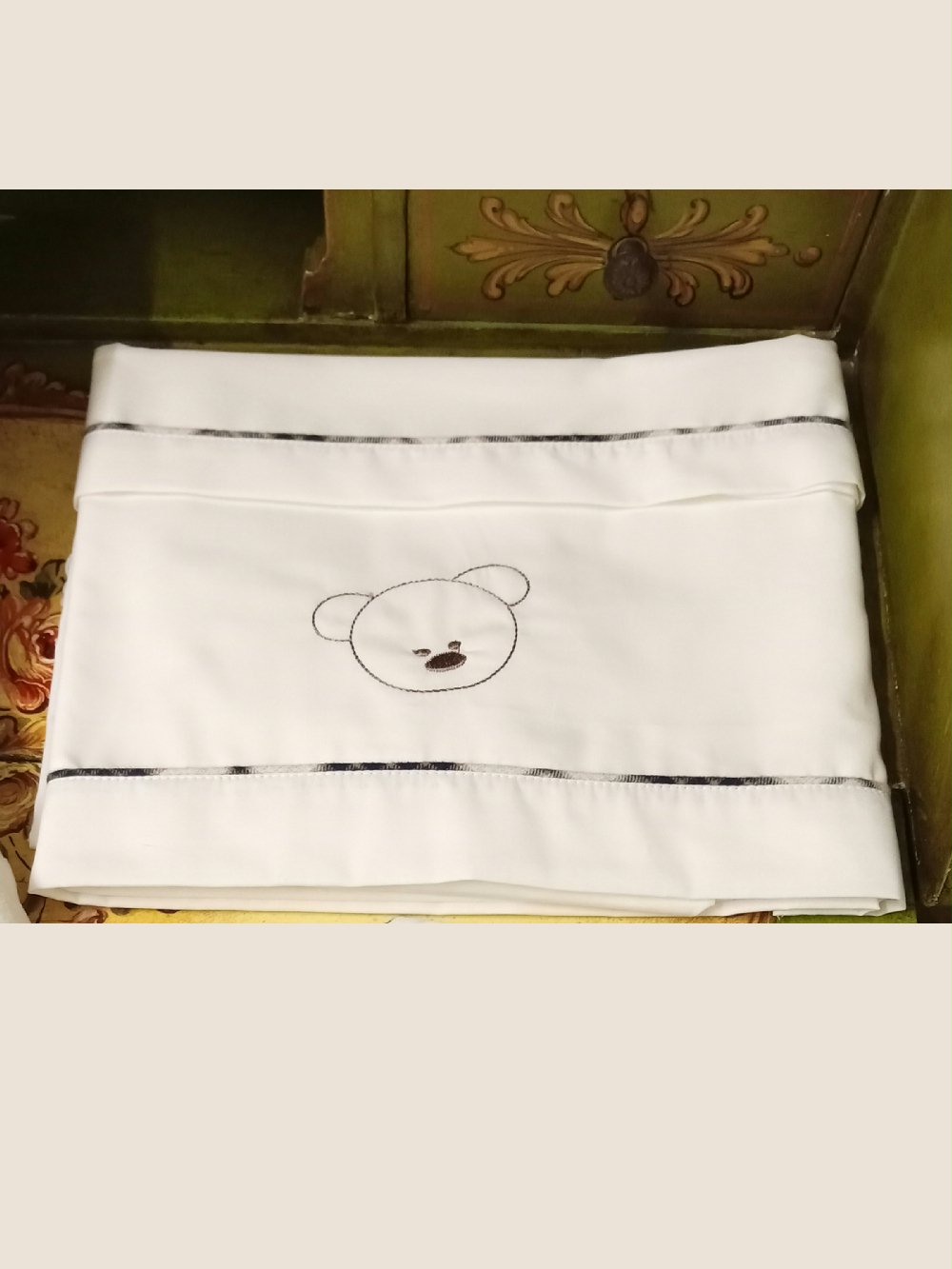 Lenzuolino culla Soffice Orsetto Set lenzuolino culla 3 pezzi 100% cotone con decoro Soffice Orsetto - Teto&Tatta Made in Italy Made in Italy Nursery Lista Nascita Nascita Lui Idea Regalo Corredino