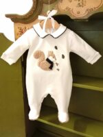 Tutina neonato Scoiattolo Tutina neonato in ciniglia con decoro Scoiattolo Teddy - Morbida e pratica - Teto&Tatta Made in Italy Made in Italy Nursery Lista Nascita Scoiattolo Nascita Lui Idea Regalo Corredino