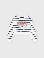 Felpa girocollo bambina Felpa crop bambina in cotone invernale| Ativo