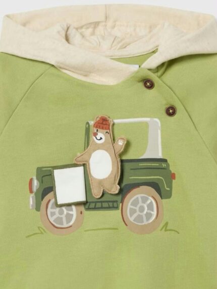 Felpa girocollo bimbo Felpa Girocollo con Cappuccio| Look Giornaliero Allegro