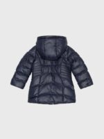 Giubbotto lungo bimba Giubbotto lungo bambina con cappuccio staccabile e fiocchi | Ativo