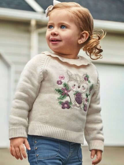 Maglione intarsi bimba Maglia Elegante con Intarsio per Bimba 6-36 Mesi | Look Raffinato - Mayoral