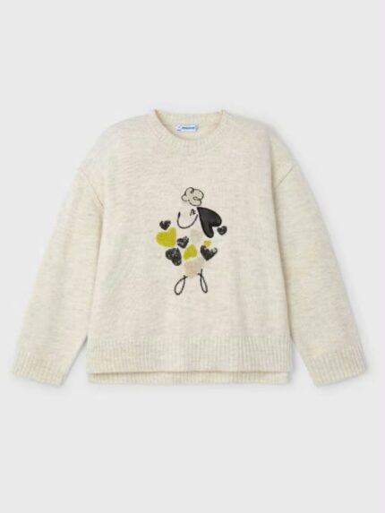 Maglione ricamato bambina Maglione Bimba con Ricamo Cagnolino | Stile e Comfort - Mayoral