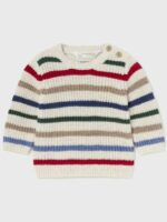 Maglione righe neonato Maglione Girocollo in Cotone Invernale per Neonato - Fantasia Rigata Multicolor - Mayoral