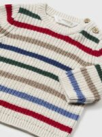 Maglione righe neonato Maglione Girocollo in Cotone Invernale per Neonato - Fantasia Rigata Multicolor - Mayoral