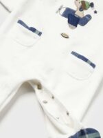 Tutina ciniglia neonato Tutina Manica Lunga Neonato in Ciniglia con Colletto Camicia - Eleganza e Comfort
