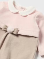 Tutina con berretto neonata Completo Tutina e Basco in Velour per Neonata - Morbido ed Elegante