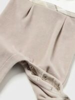 Tutina velour neonato Tutina Manica Lunga Neonato in Velour con Colletto Camicia - Eleganza e Comfort