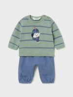 Completo due pezzi neonato Neonato Mayoral Newborn - Completo Maglia e Pantaloni Foderati
