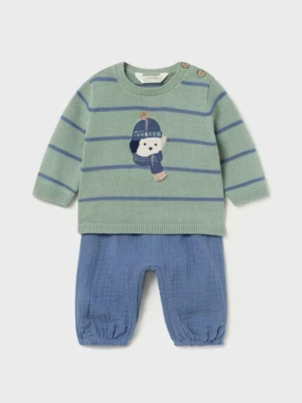 Completo due pezzi neonato Neonato Mayoral Newborn - Completo Maglia e Pantaloni Foderati