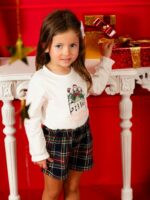 T.shirt maniche lunghe bimba T.Shirt Bimba a Manica Lunga con Stampa Natalizia - Perfetta per le Feste