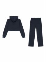 Tuta felpa bambina. Tuta Sportiva Bambina in Cotone Invernale: Felpa Zippata e Pantaloni Con Coulisse