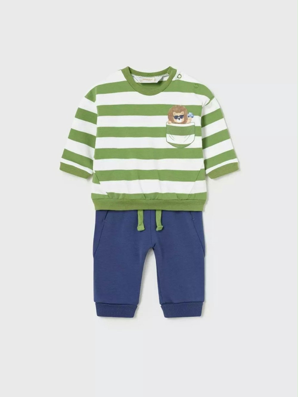 Completo due pezzi m/lunga neonato 1640_000 00 Completo due pezzi m/lunga neonato Completo Neonato Mayoral New Born: T.Shirt a Manica Lunga e Pantalone in Felpa
