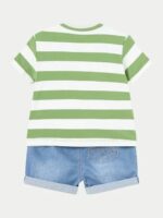 Completo due pezzi neonato Completo Due Pezzi Neonato Mayoral New Born: T.Shirt Stampata e Shorts in Denim