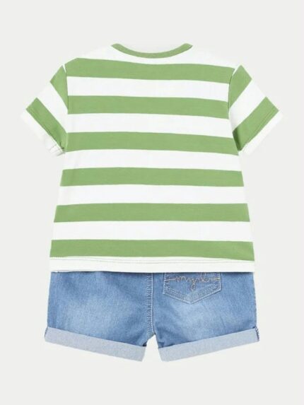 Completo due pezzi neonato Completo Due Pezzi Neonato Mayoral New Born: T.Shirt Stampata e Shorts in Denim