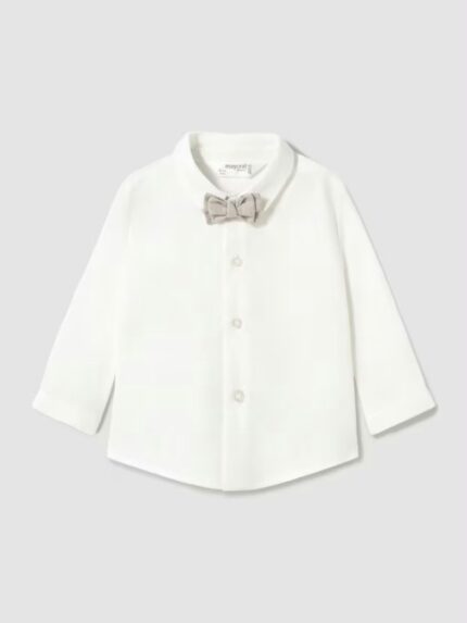 Camicia a manica lunga con papillon neonato Camicia a Maniche Lunghe con Papillon per Neonato Mayoral New Born