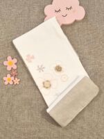 Copertina culla Petali di Seta Copertina neonata in jersey di cotone con decoro tricot - Teto&Tatta stile italiano Nursery Lista Nascita Idea Regalo Corredino