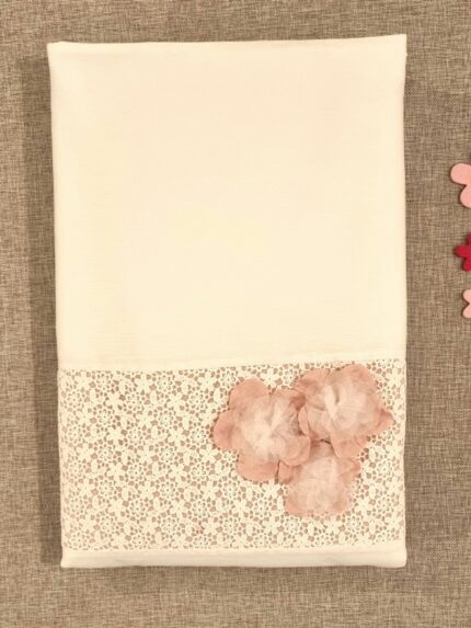 Copertina sfoderabile culla Fiaba Rosa Copertina neonata culla e carrozzina con macramè - Teto&Tatta, sartoriale e Made in Italy Nursery Lista Nascita Idea Regalo Corredino