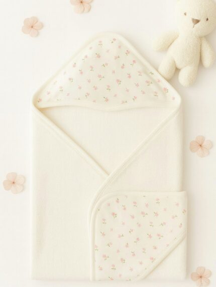 Asciugamano spugna Cipria Asciugamano neonata Teto e Tatta in spugna con cappuccio fantasia Made in Italy Nursery Lista Nascita Idea Regalo Corredino