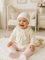 Cappellino neonata Riviera Cappellino Neonata in Jersey - Made in Italy - Teto e Tatta Nursery Lista Nascita Idea Regalo Corredino