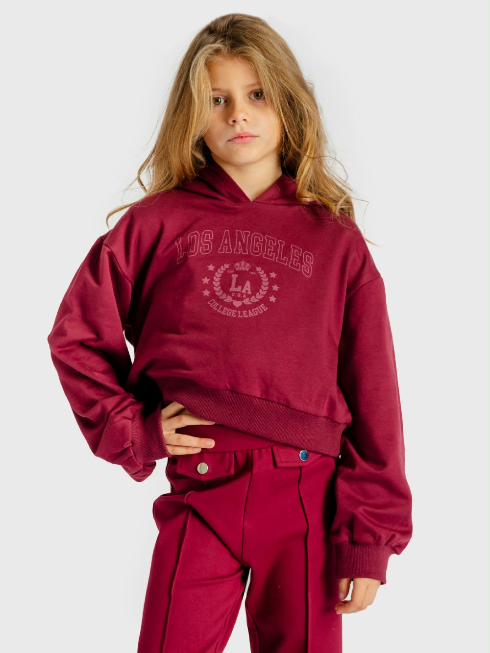Varsany Felpa Con Cappuccio Personalizzata Per Bambina - Con Scritta Beam Girl E Strass, Colore Fucsia, Taglia 5-6 Anni, 70% Cotone 30% Poliestere