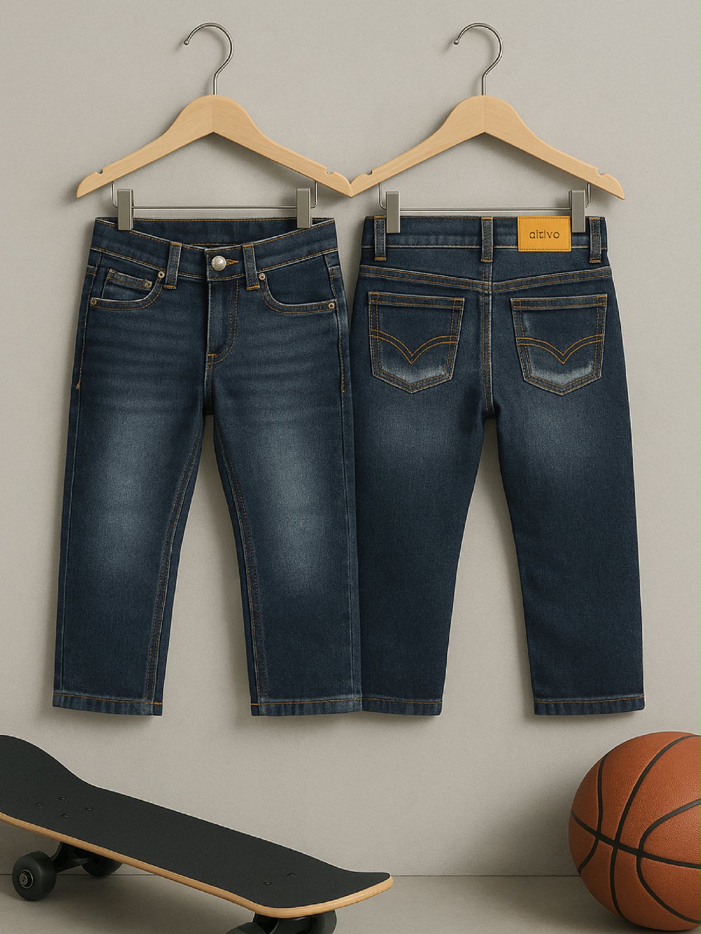 Jeans ragazzo BD7936 Back to School 00 Jeans ragazzo Ativo Kids Junior - Jeans modello cinque tasche in denim stretch Back to School