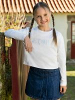 T-shirt manica lunga ragazza Ativo Kids Junior - T-shirt stampata a manica lunga in jersey stretch Back to School