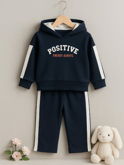 Tuta sportiva bimba Ativo Kids 6-36 mesi - Tuta sportiva in felpa stretch per bimba composta da felpa girocollo stampata con cappuccio e pantaloni dal taglio comodo Back to School