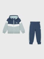 Tuta sportiva bimbo Tuta Ativo Kids in cotone stretch 6-36 mesi - Completo felpa con cappuccio e pantalone Back to School