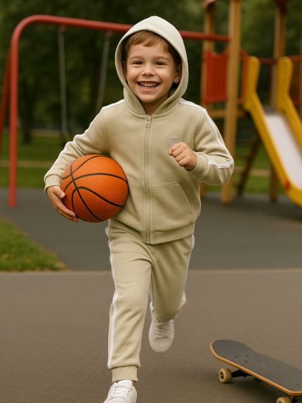 Tuta sportiva ragazzo Ativo Kids Junior - tuta in felpa di cotone stretch 4/10 anni Back to School