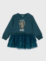 Abito manica lunga bimba Ativo Kids 18/36 mesi - abito bimba in felpa di cotone con gonna in tulle Natale