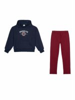 Completo due pezzi ragazza Ativo Kids Junior - completo due pezzi in cotone invernale con felpa stampata con cappuccio e leggings, bambina/ragazza 4-12 anni Back to School