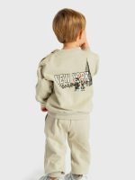 Tuta sportiva bimbo Ativo Kids Baby 6/36 mesi - tuta sportiva in felpa stretch per bimbo con felpa girocollo stampata e jog pants Back to School
