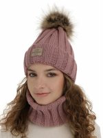 Completo berretto e scaldacollo bambina Kaliope Set invernale bambina - berretto con pompon e scaldacollo Kaliope