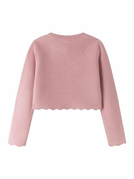 Coprispalle maglia bambina Newness Kids - coprispalle in maglia con orlo smerlato, bambina 3-9 anni