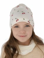 Completo berretto e scaldacollo bambina Cerise Set primavera bambina berretto e scaldacollo Cerise