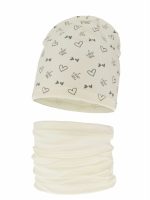 Completo cappellino e scaldacollo bambina Lovena Set primavera bambina berretto e scaldacollo Lovena
