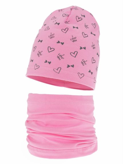 Completo cappellino e scaldacollo bambina Lovena Set primavera bambina berretto e scaldacollo Lovena