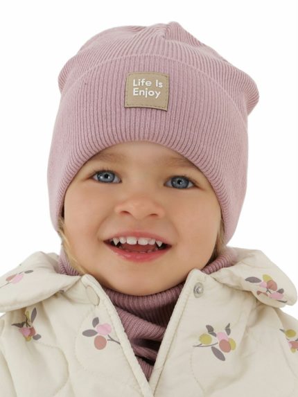 Completo cappellino e scaldacollo bambina Zola Set primavera bambina berretto e scaldacollo Zola