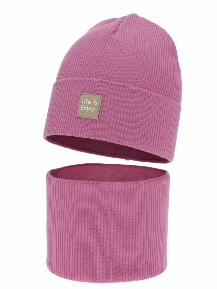 Completo cappellino e scaldacollo bambina Zola Set primavera bambina berretto e scaldacollo Zola